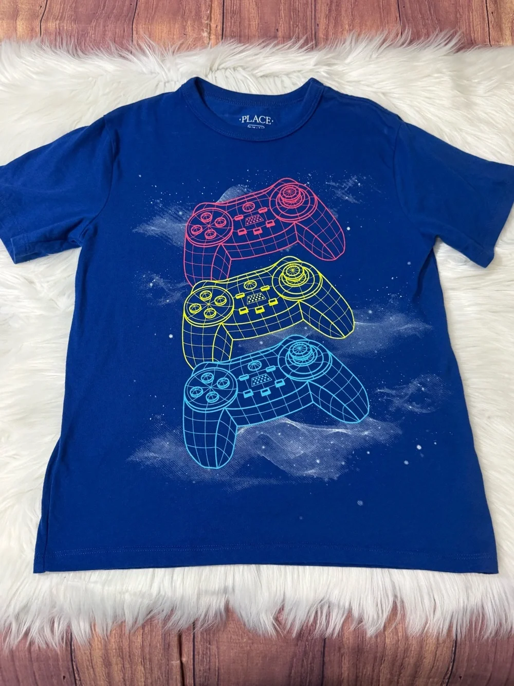 The Children’s Place Blue Graphic T-Shirt - Boys Size M (7/8)